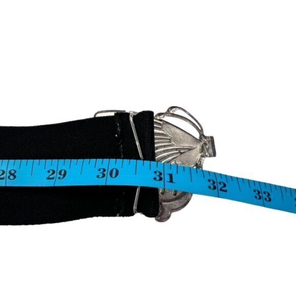 Metal Butterfly Buckle Waist Belt Wide Elastic Adj Up to 31" COTTAGECORE Preppy - Picture 6 of 7